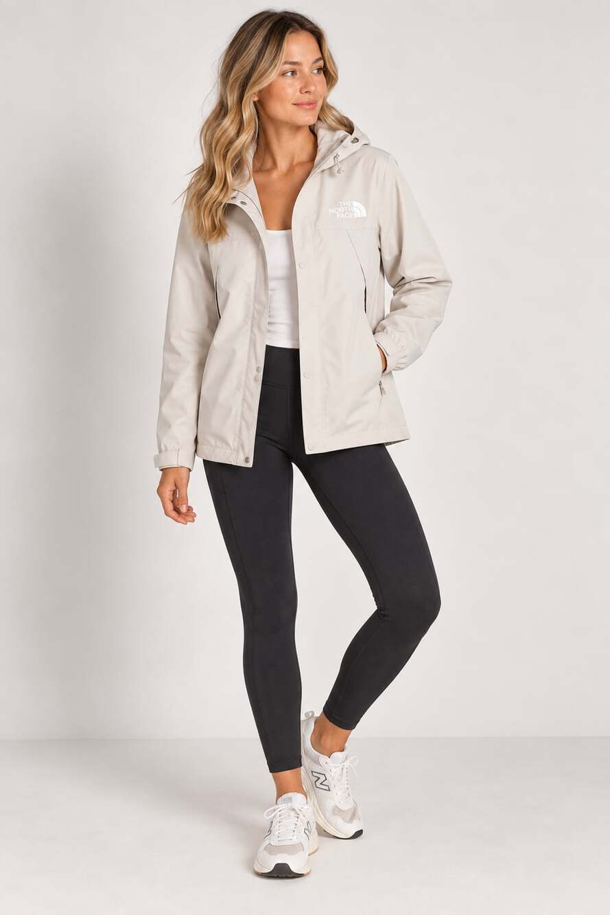 The North Face Antora Rain Jacket White Dune Women’s Size Large